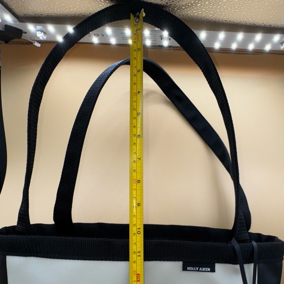 NWT Holly Aiken Gray and Black Corgi Tote Bag, Faux Leather - Picture 7 of 11